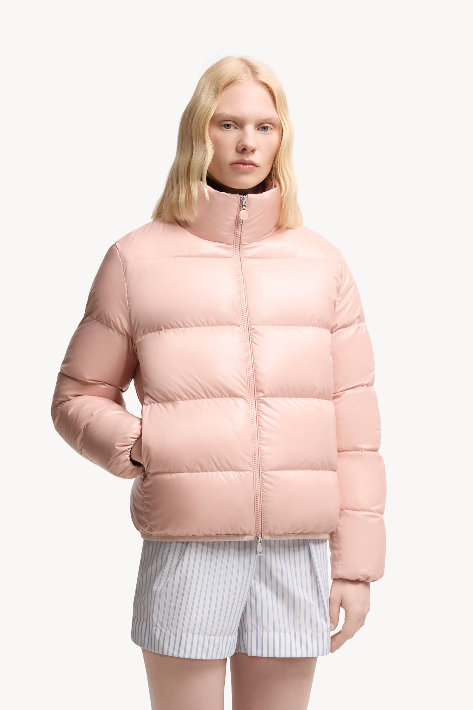 Abbadia Short Down Jacket Women Pink Moncler 3